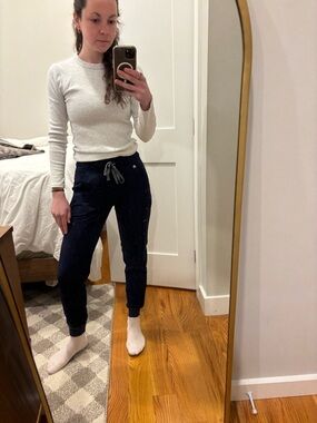 Figs Navy Technical Drawstring Scrub Pants